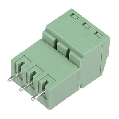 uxcell 3-Pin Pluggable Terminal Block 3.81mm Pitch (3.5mm) Connector Male and Female for PCB 5 Pairs