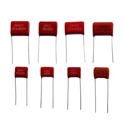 25 Values 250 Pieces Metallized Polypropylene Capacitor Kit CBB22 400V-630V - style: 400V-630V 250pcs