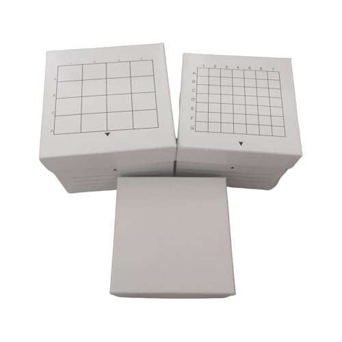 49-Well Storage Box for Lab Samples, Low Temperature Freezer Box for 10/15ml Tubes, Vials, Cryovials, Waterproof,White 2pcs(10/15ml-49) - size: 10/15ml-49
