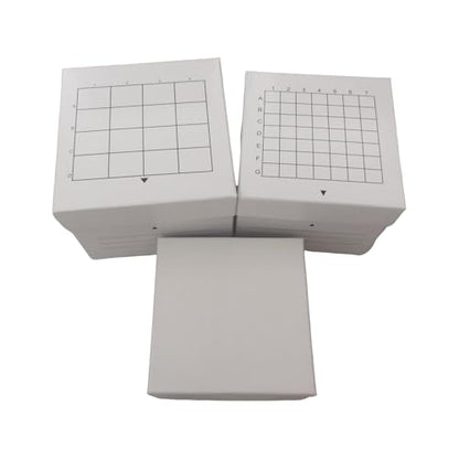 49-Well Storage Box for Lab Samples, Low Temperature Freezer Box for 10/15ml Tubes, Vials, Cryovials, Waterproof,White 2pcs(10/15ml-49) - size: 10/15ml-49
