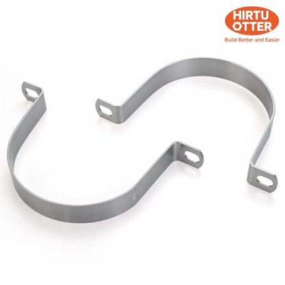 6 PCS 3 Inch, 304 Stainless Steel Thickened Pipe Clamps, Heavy-Duty Two Hole U-Bracket Conduit Clips for HVAC, Electrical, Plumbing, Secures Rigid Pipe/Tube on Wood/Metal/Concrete (76mm) - size: 3" (76mm)