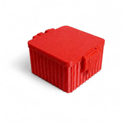 Peptide Case for Fridge, Vial Storage Box Holds 9 Vials 2ml 3ml, Red - color: Red