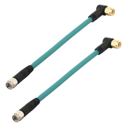 6 Inch 2-Pack SMA Male to Male RG142 Coaxial Cable Jumper 50 Ohm - size: 6 inch / 15cm