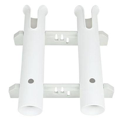 Wall Mounted Fishing Rod Holders Tubes Links Fishing Rod Holder Rack Rests (2-Pole-White) - color: 2-pole-white