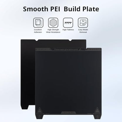 Creality Official K1 Max Build Plate Smooth Surface 315x310mm PEI Sheet Flexible Removable Spring Bed Plate for K1 Max, Ender 3 V3 Plus(Without Magnetic Base) - color: Smooth Black, size: K1 Max/Ender 3V3Plus