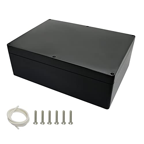 Project Box IP65 Waterproof Dustproof Junction Box ABS Plastic Enclosure Box for Electronics Black Outdoor Project 10.4" x 7.2" x 3.7"(263 x 182 x 95 mm) - color: Black, size: 10.4" x 7.2" x 3.7"