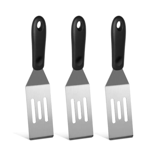 3 Pcs Small Metal Spatula Mini Stainless Steel Serving Spatula for Kitchen Use