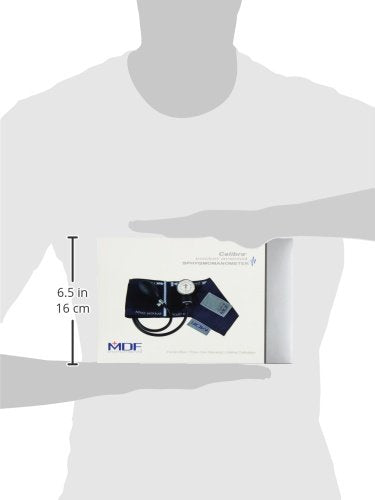 MDF Instruments, Calibra Aneroid Premium Professional Sphygmomanometer, Blood Pressure Monitor with Adult Cuff & Carrying Case, Lifetime Calibration, White Dial, Black Cuff, MDF808M11 (Pack of 24) - color: Black, size: Standard Gauge - Adult Cuff (Pack of