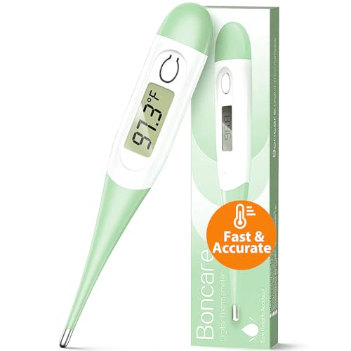 Boncare Digital Thermometer for Adults, Kids & Babies, Light Green - color: Light Green