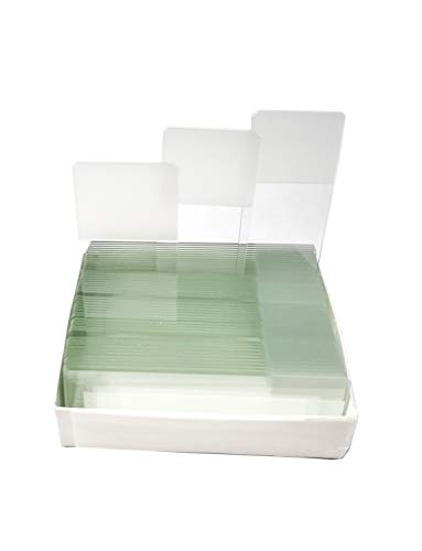 MUHWA 50PCS Blank Microscope Slides and 100PCS Square Cover Glass 22mmx22mm Coverslip (7105 Frosted) - style: Single Frosted