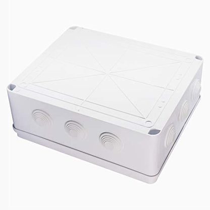 Zulkit Junction Box ABS Plastic Dustproof Waterproof IP65 Universal Electrical Boxes Project Enclosure White 11.8 x 9.8 x 4.7 inch (300mmx250mmx120mm) - size: 11.8" x 9.8" x 4.7"