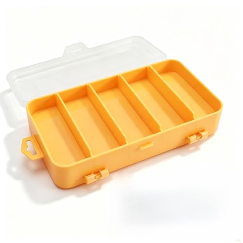 1pc Double-Sided Small Hardware Storage Box - Compact Size for Screws, Nuts, and Bolts, with Durable Construction (Yellow 3.6x6.3 inch) - color: Yellow
