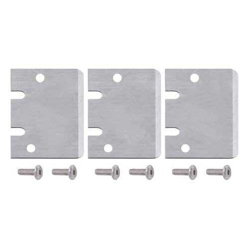 3PCS Blades for Bambu Lab Scraper, 3D Printer Tool SK5 Steel Scraper Tip Blade with Screws for Bambu Lab Build Plate Scraper