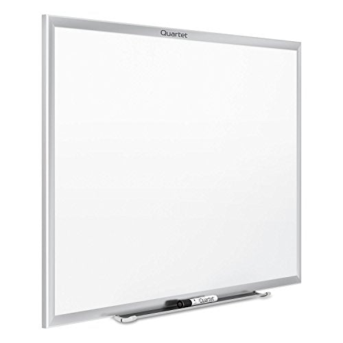 Quartet Dry Erase White Board 60"W x 36"H Non-Magnetic Whiteboard, Total Erase, Silver Aluminum Frame (S535) - color: Silver, size: 60"W x 36"H