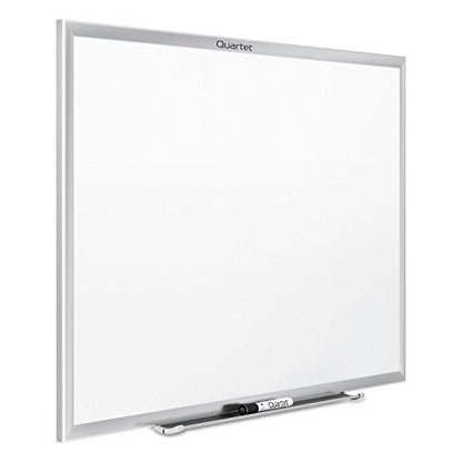 Quartet Dry Erase White Board 60"W x 36"H Non-Magnetic Whiteboard, Total Erase, Silver Aluminum Frame (S535) - color: Silver, size: 60"W x 36"H