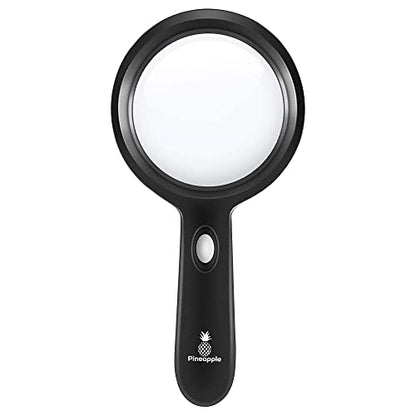 Magnifying Glass with Light, 10X Lighted Magnifier Handheld, Large Magnifying Glass for Reading, Seniors, Macular Degeneration, Elderly