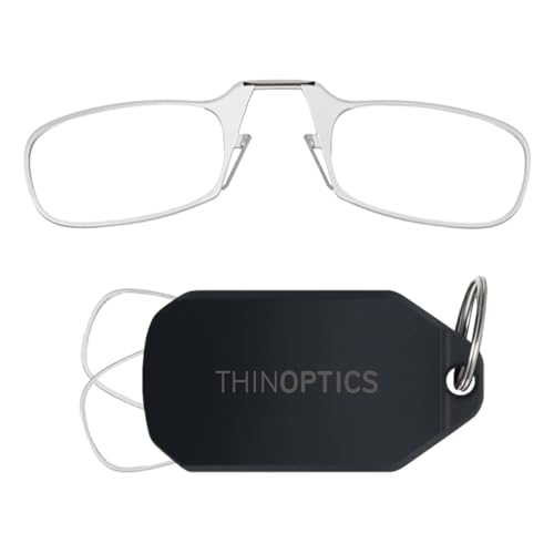 Always With You by ThinOptics Classic Keychain Reading Glasses - color: Black Case / Clear Frames