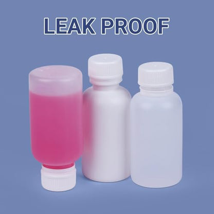 4 oz Leakproof HDPE Wide Mouth Bottles, Food Grade Translucent Plastic Sample Bottles with Sealed Caps, 4 Pack - color: Translucent, size: 4 ounces