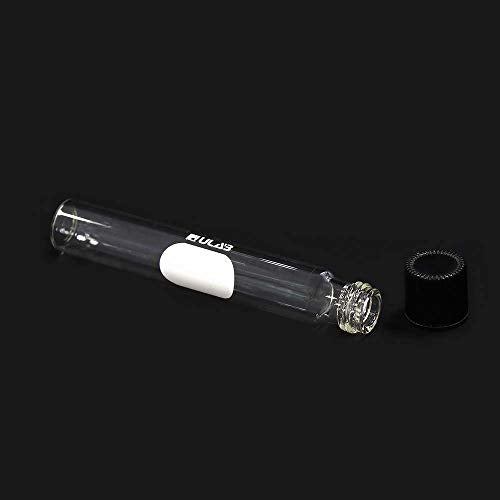 ULAB Test Tubes with Black Screw Caps, Vol.10ml, Dia.16x100mm with Marking Area, Test Tubes Shot Glasses, Borosilicate Glass Material, Pack of 20, UTT1012 - style: Vol.10ml with Bakelite Screw Caps, 20pcs