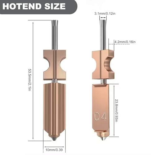 3D Printer Hotend for Flashforge Adventurer 5M/5M Pro, 0.4/0.6 mm Nozzle Assembly Replacement, Integrated Heater & Thermistor Kit, Compatible with Flashforge AD5M Series - size: Quick-Swap Nozzle for AD5X(0.4mm)