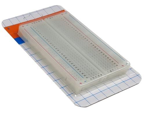 400-Point Solderless Breadboard 6-Pack, Prototype Board for Arduino, ESP32, ESP8266, Raspberry Pi, Electronics DIY and STEM Projects