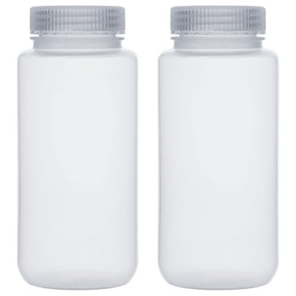 Labasics 2-Pack Wide Mouth Reagent Bottles, Polypropylene, Acid and Base Resistant, Leakproof Cap for Solvent Storage in Laboratory, 500 ml - size: 500 ml