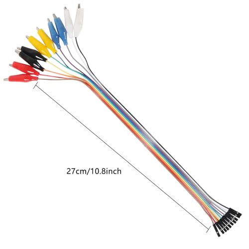40PCS Electrical Alligator Clip to Jump Wire Alligator Clip to Jump Wire Test Leads Jumper Wire Breadboard Alligator Clip Jumpers for Arduino Power Supply 2x20pcs - color: 30cm/11.81inch