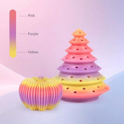iSANMATE Rapid Translucent PLA Filament 1.75mm, Multicolor Rainbow PLA, Dimensional Accuracy ±0.02mm, 1kg Spool-Autumn Pumpkin - color: B- Clear-autumn Pumpkin