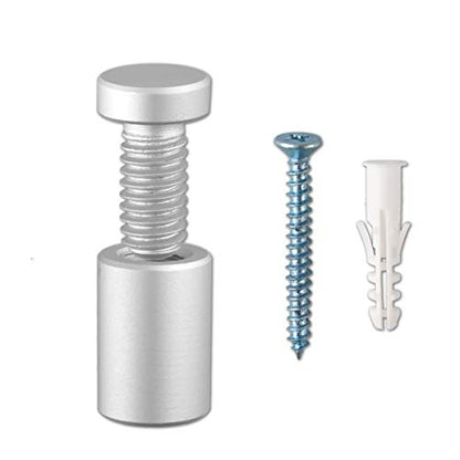 Sign Standoffs, Solid Aluminum 3/4"x 1"Sign Standoffs Screws, Sign Standoffs Mounting Hardware for Glass, Acrylic Panel,Pack of 4 - color: Silver, size: 3/4"x1" 4 Pack