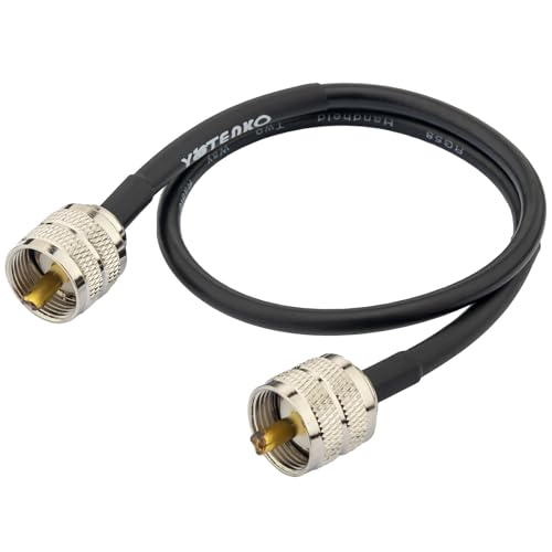 PL259 Jumper Cable 1FT - RG58 Coaxial Cable 15inch 50 Ohm Coax - color: 1-Pack PL259 Cable, size: 1ft