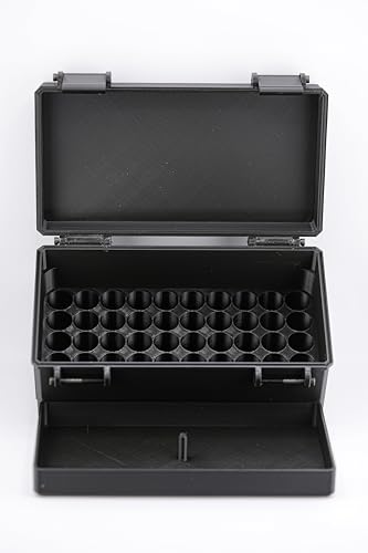Vial Guard Storage Hard Case for 3ml, 5ml, 10ml, 30ml Vials, Secure Holder Multiple Sizes (Metalic, 100 x 3ml Stacked) - size: 100 x 3ml Stacked