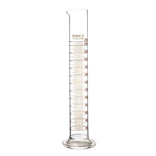 250 mL Borosilicate Glass Graduated Cylinder with Cleaning Brush - size: 250ml-1