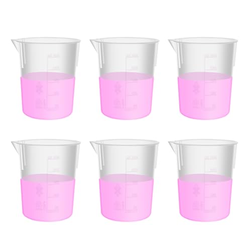 6pcs 250ml Stackable Plastic Beakers, LVB002 - style: 6pcs of Vol.250ml