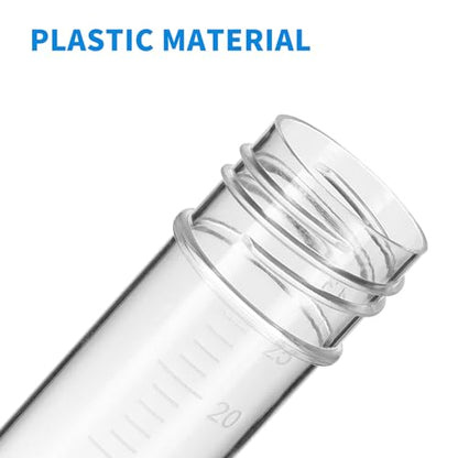10 Pcs 25-30ML Urine Specimen Cups with Lids, Urine Sample Cups Collection Cup for Collection and Testing (Blue Lids)