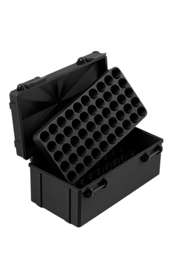 Vial Guard Storage Hard Case for 3ml, 5ml, 10ml, 30ml Vials, Secure Holder Multiple Sizes (Metalic, 100 x 3ml Stacked) - size: 100 x 3ml Stacked