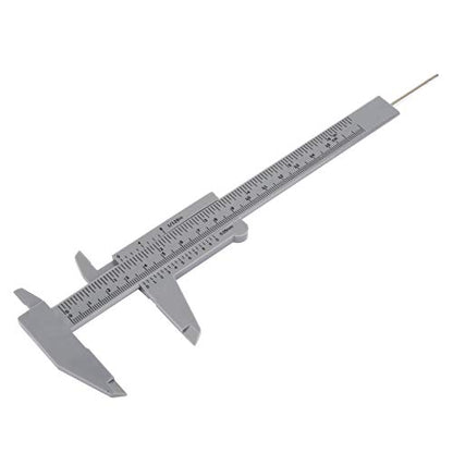 Eujgoov Plastic Vernier Caliper 150mm Double Rule Scale Measuring Tool - color: Gray