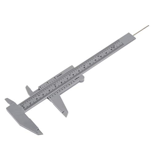 Eujgoov Plastic Vernier Caliper 150mm Double Rule Scale Measuring Tool - color: Gray