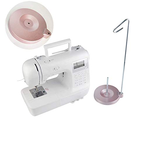 HONEYSEW Embroidery Adjustable Single Thread Spool Holder – Stand Alone Embroidery, Sewing or Quilting Thread Holder or Stand – Ensures Smoother Feed = Heavy Metal Base (Rose Gold) - color: Rose Gold