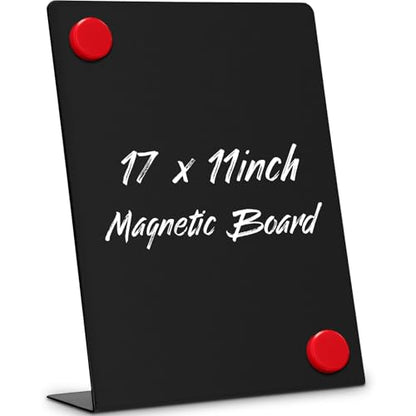 Fainne 1 Pc Magnetic Stand Bulletin Board Metal, Black, 17 x 11 Inches - color: Black, size: 17 x 11 Inches