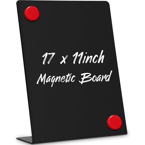 Fainne 1 Pc Magnetic Stand Bulletin Board Metal, Black, 17 x 11 Inches - color: Black, size: 17 x 11 Inches