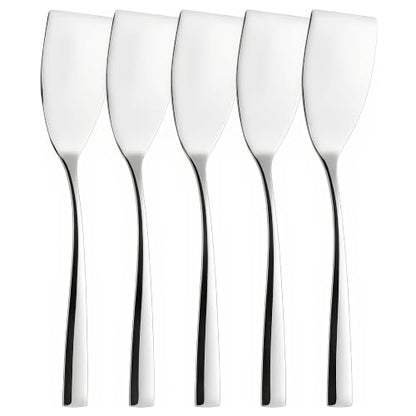 5Pcs Stainless Steel Spatula, 9.8 Inch One-Piece Metal Flat Turner, Sleek Mirror Finish Spatulas for Cast Iron Skillets, Air Fryer, Baking & Flipping - color: 5 pack-Spatula(9.8-Inch)