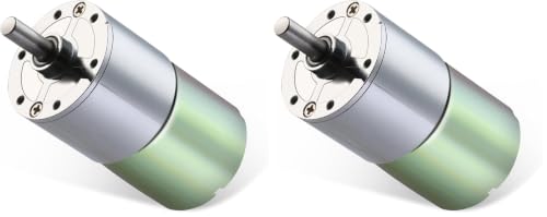 DC 12V 100RPM Gear Motor High Torque Electric Micro Speed Reduction Geared Motor Centric Output Shaft 37mm Diameter Gearbox (Pack of 2) - color: 100 RPM, size: 12 Volt (Pack of 2)