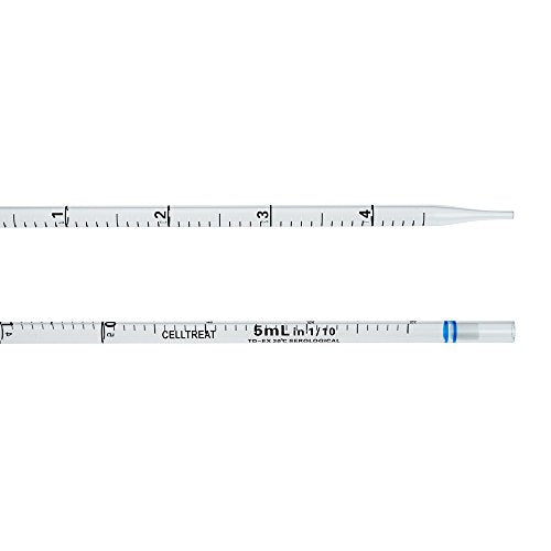 Celltreat 229005B 5ml Standard Length Serological Pipet, Sterile, (200) - size: 5mL
