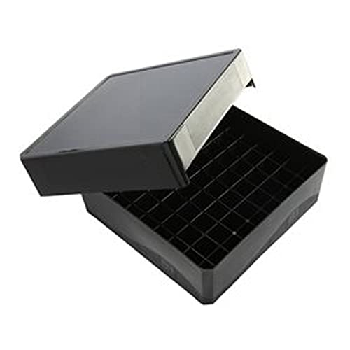 Heathrow Scientific - HS120041 HS120033 81 Well Microtube Storage Box, Cryogenic Box, Tube Storage, 1.5mL/2.0mL Tubes,Polypropylene, Black, (5/pk) - color: Black