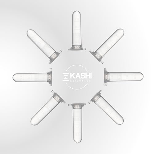 Kashi Scientific 2mL Clear Snap Cap Microcentrifuge Tube with Graduation, Lab Grade Polypropylene Plastic [2mL, 1000] - size: 2mL