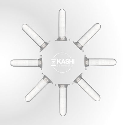 Kashi Scientific 2mL Clear Snap Cap Microcentrifuge Tube with Graduation, Lab Grade Polypropylene Plastic [2mL, 1000] - size: 2mL