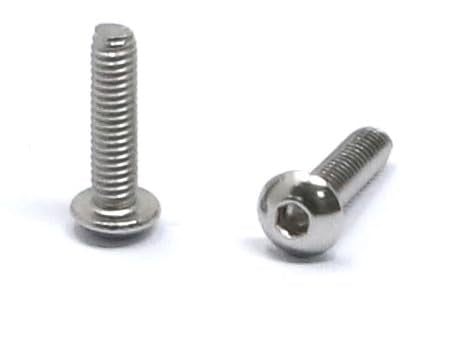iexcell 100 Pcs M2.5 x 10mm Thread Pitch 0.45 mm Stainless Steel 304 Hex Socket Button Head Cap Screws Bolts Kit - size: M2.5 x 10mm