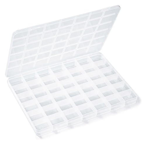 42 Grids Plastic Bead Organizer Beads Storage Containers Bead Holder Organizer Clear Storage Dividers Box for Jewelry Arts and Crafts - size: 9.2*6.5*0.7 inches(1 Pack)