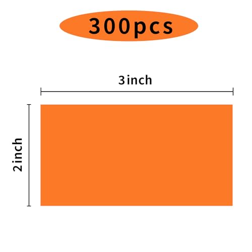 STARLIBOO Colored Labels Stickers 3 x 2 Inch, Removable Rectangle Moving Labels, 250Pcs Garage Sale Price Stickers, Adhesive Moving Labels for Boxes(Orange) - color: Orange, size: 2*3 inch