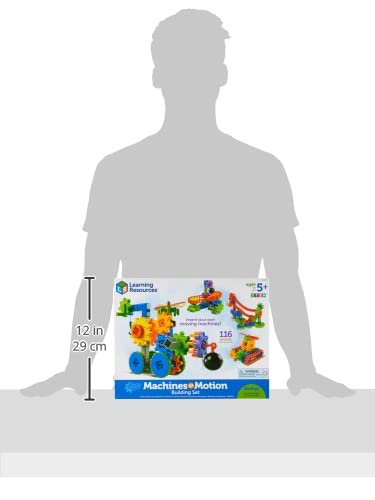 Learning Resources Gears! Gears! Gears! Machines in Motion - Toddler STEM, Building Toys for Kids, Hands-On Construction & Engineering Set, Critical Thinking, Fine Motor Skills